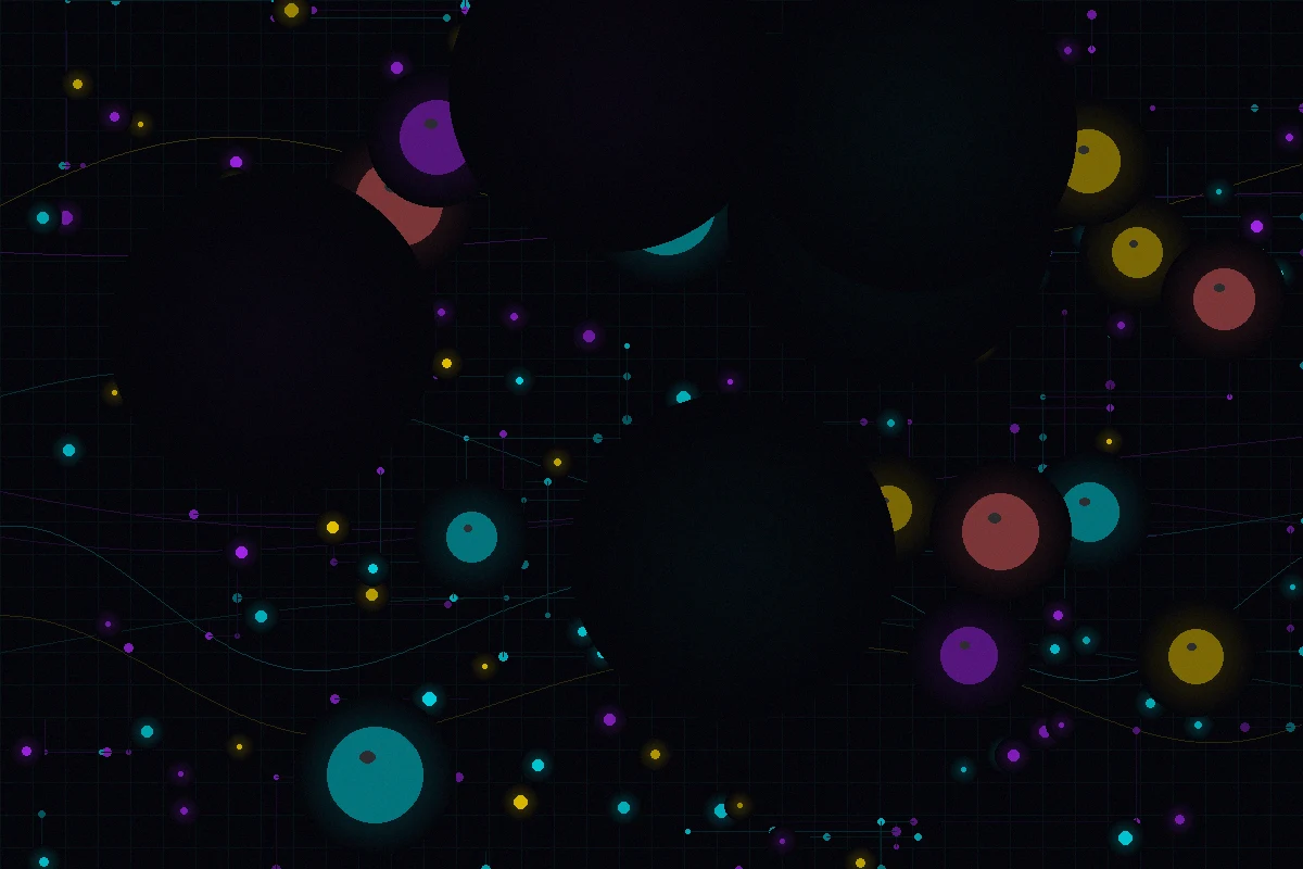 刮刮乐量子数据中心渲染图——服务器机柜发出幽蓝光芒数据流交织成网络